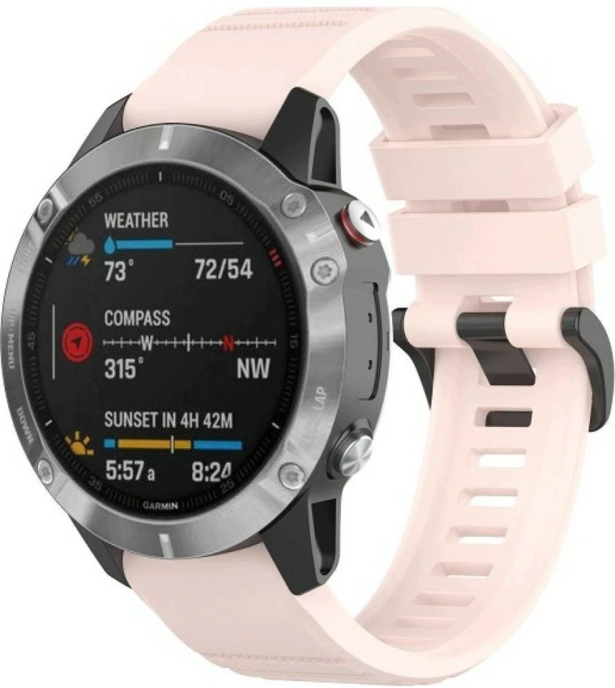 Dirželis Beline Silicone do Garmin Fenix E/Fenix 8/Fenix 7 Pro/MARQ Gen2/Epix Pro Gen2 rožinė