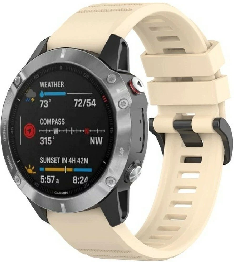 Dirželis Beline Silicone do Garmin Fenix E/Fenix 8/Fenix 7 Pro/MARQ Gen2/Epix Pro Gen2 star light