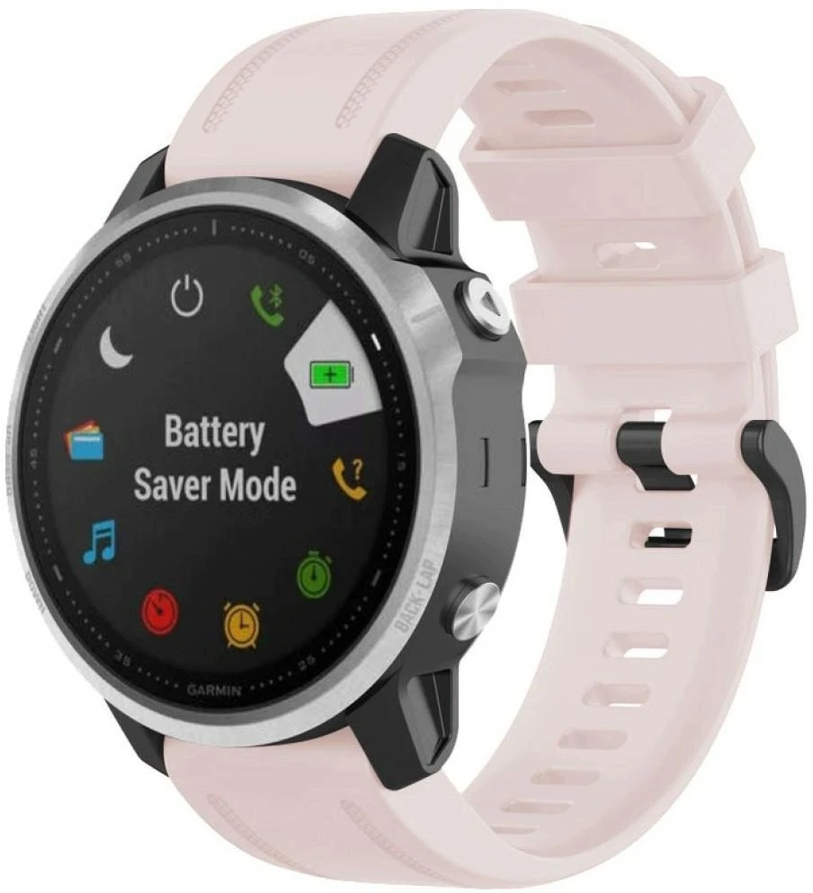 Dirželis Beline Silicone do Garmin Fenix 8/Fenix 7S/Fenix 6S/Fenix 5S/mk3/mk3i/Instinct 2S rožinė