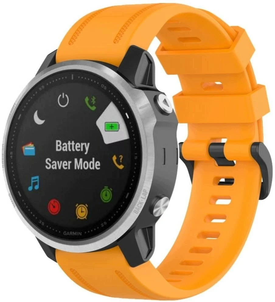 Dirželis Beline Silicone do Garmin Fenix 8/Fenix 7S/Fenix 6S/Fenix 5S/mk3/mk3i/Instinct 2S oranžinė