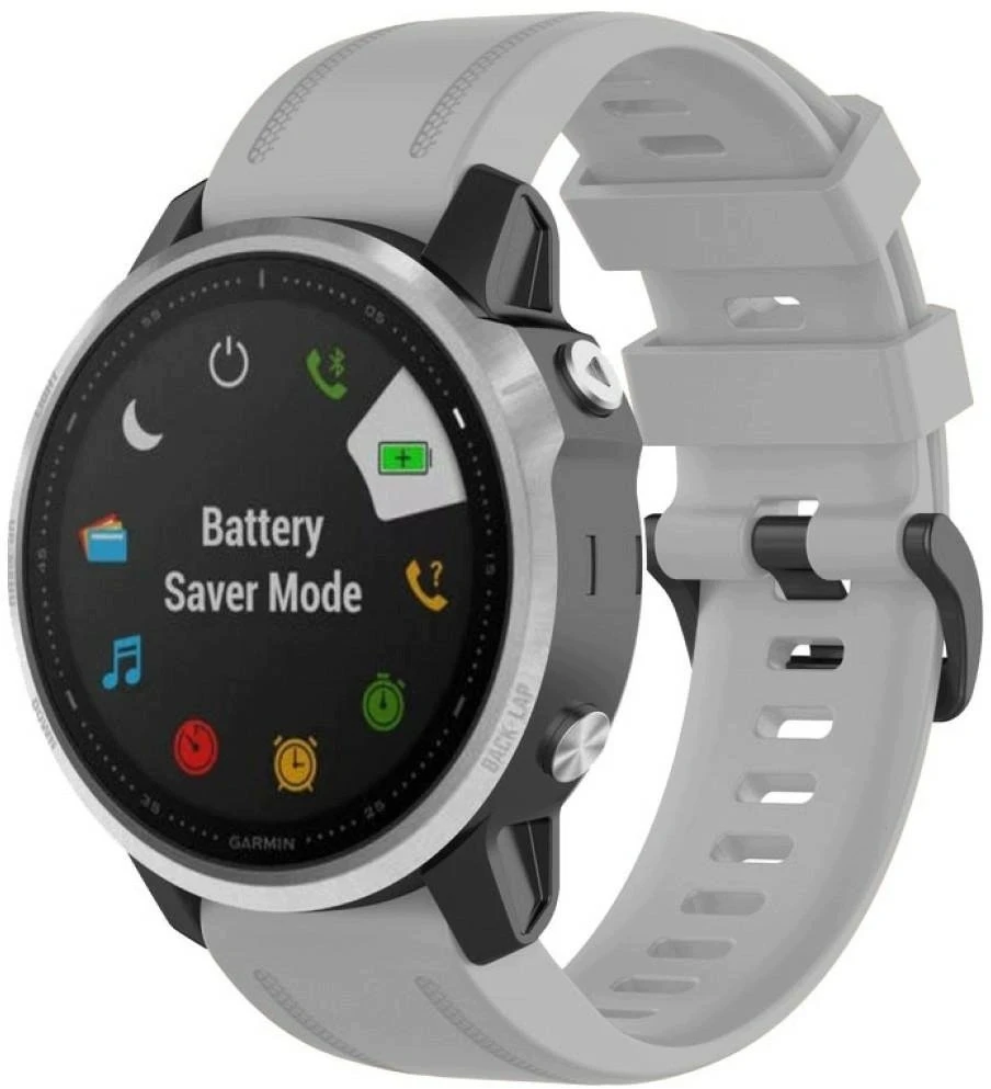 Dirželis Beline Silicone do Garmin Fenix 8/Fenix 7S/Fenix 6S/Fenix 5S/mk3/mk3i/Instinct 2S pilka