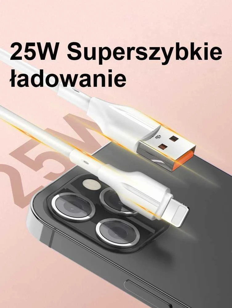 Beline Kabelis 25W USB-A/Lightning 1m juodos spalvos BLNCBL01