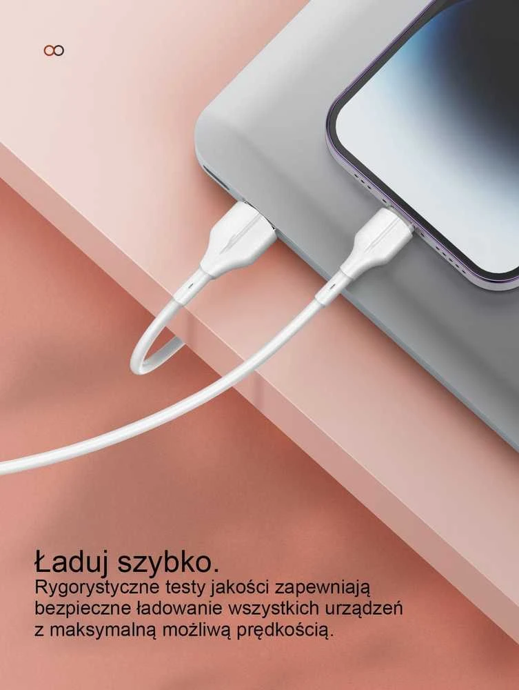 Beline Kabelis 25W USB-A/Lightning 1m juodos spalvos BLNCBL01
