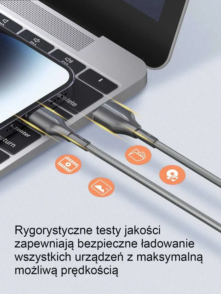 Beline Kabelis 25W USB-A/USB-C 2m baltos spalvos BLNCWC02