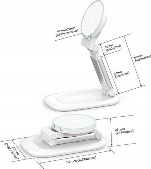 SODI magnetinis stovas BM-310 baltos spalvos MagSafe