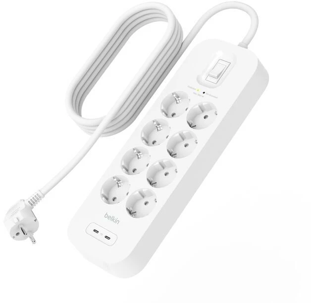 Belkin apsaugos nuo viršįtampių ilgintuvas su 8 lizdais, 2 m