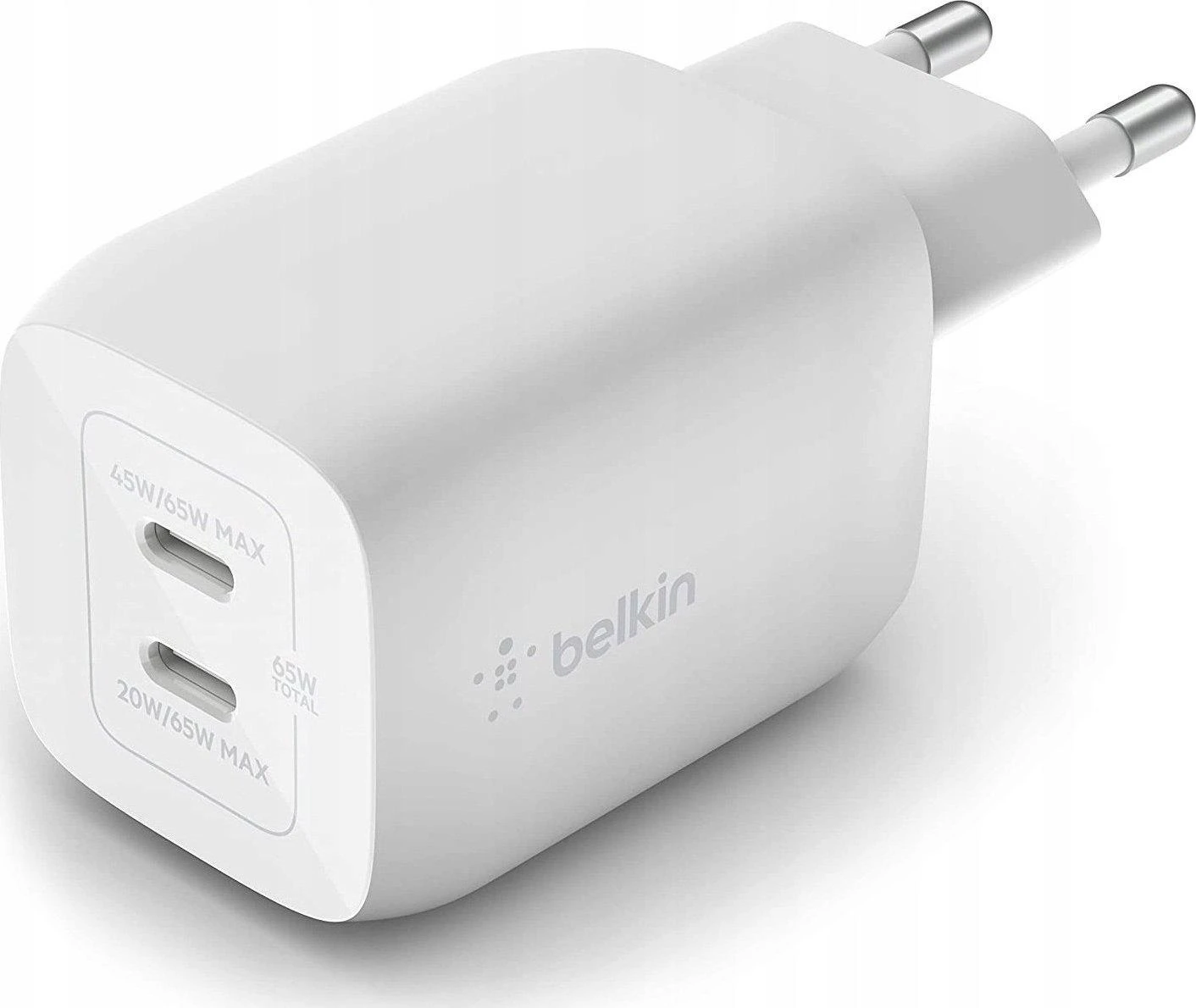 Belkin 65W GaN įkroviklis su dviguba USB-C jungtimi