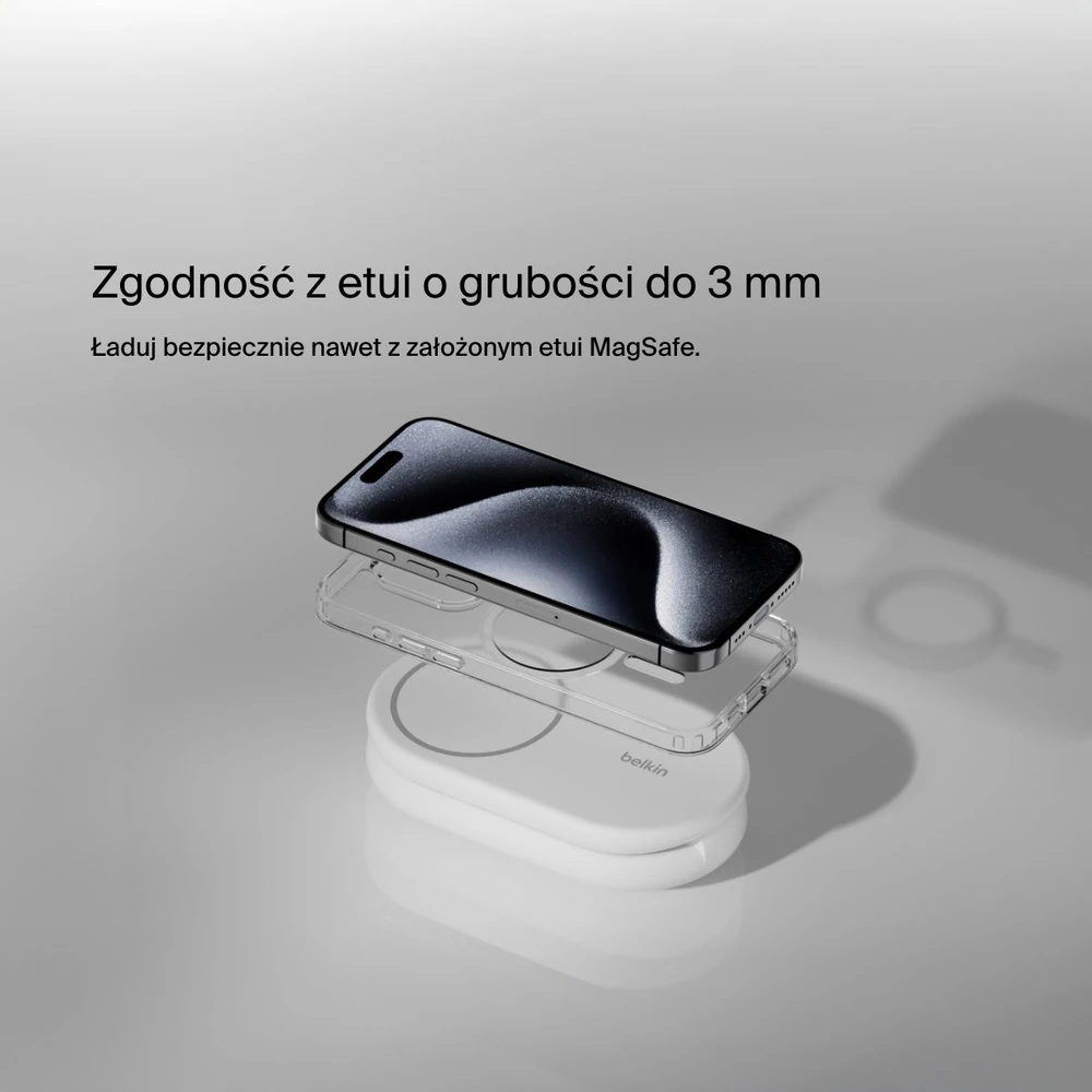 Belkin MagSafe Qi2 15 W balta su adapteriu 36 W