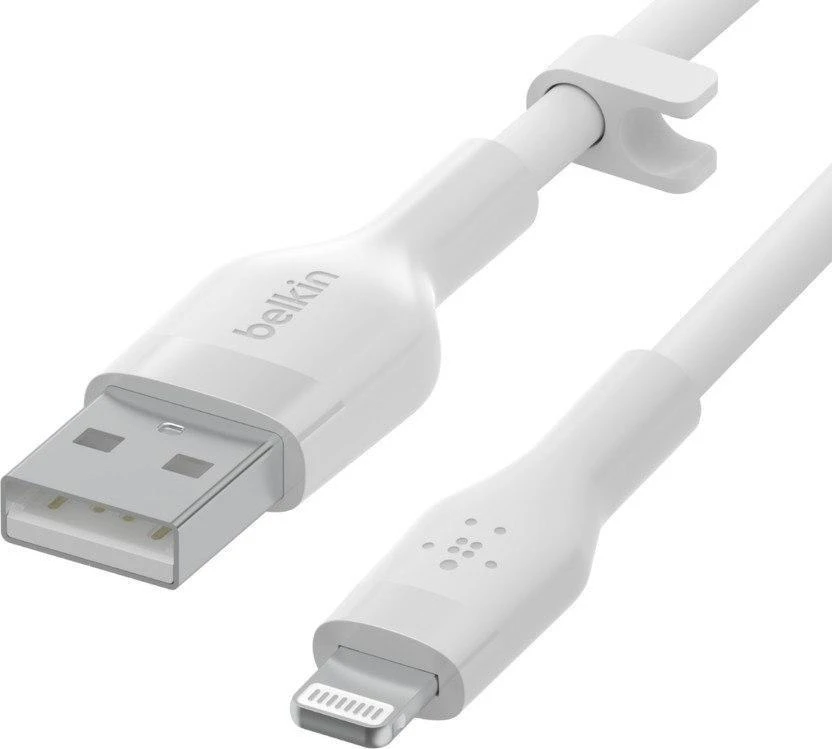 Belkin CAA008bt2MWH Boost Charge USB-A - žaibo silikonas 2,0 m balta
