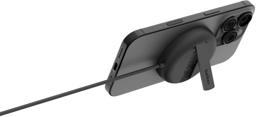 Belkin Įkroviklis magnetyczna, Qi2 15W, rozkładana, maitinimo šaltinis 20W, juoda