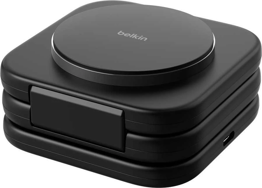 Belkin BOOST CHARGE PRO QI2 3-IN-1/MAGN kelioninis įkroviklis 15W, juodas