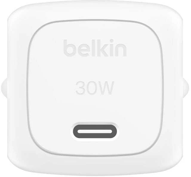 Belkin USB-C PD 30W, mažas, baltas + USB-C kabelis