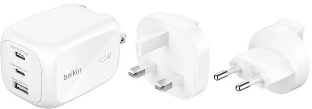 Belkin BOOST Charge 100W USB-C įkroviklis 2xUSB-C/1xA WCH016hqWH