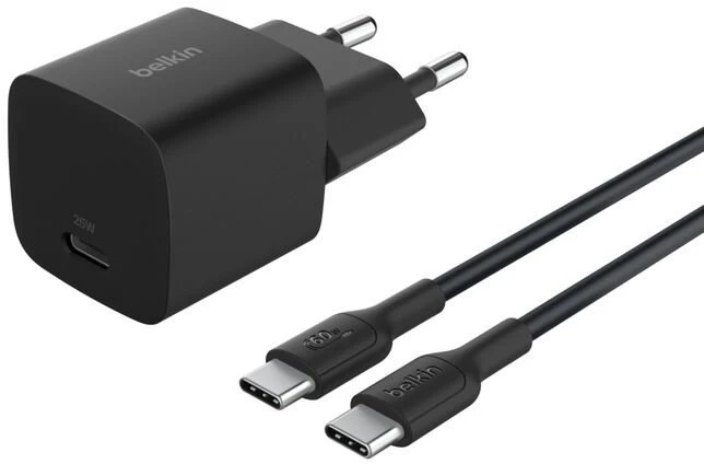 Belkin „BOOST Charge“ 25 W USB-C įkrovimo lizdas, PD/PPS, 1 m, WCA012kq1MBK-B6