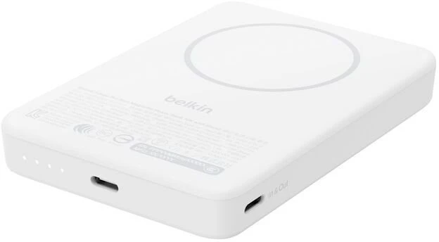 Belkin magnetinis belaidis išorinis akumuliatorius 10 000 mAh, Qi2, 15 W, BPD016hqWH