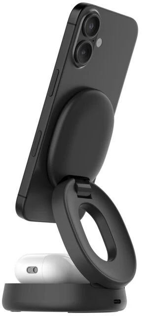 Belkin reguliuojamas „Boost Charge“ įkroviklis, 2 viename, „Channel Qi2“ akumuliatorius, WIZ035kqBK