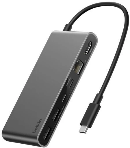 Belkin CONNECT USB-C 8 viename šakotuvas su dviem USB-C prievadais, INC024hqSGY