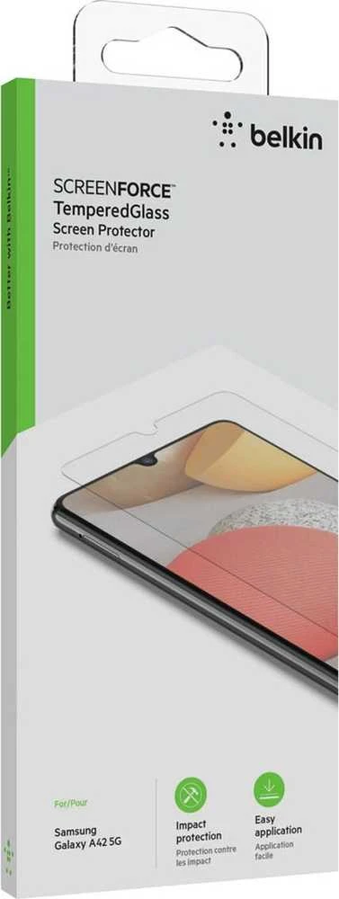 Belkin Glass, skirtas Samsung A42, grūdintas stiklas, su aplikatoriumi