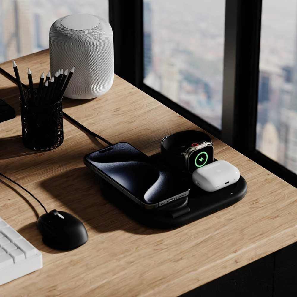 Belkin BoostCharge Headphones, Išmanusis telefonas, Išmanusis laikrodis Juodas USB Wireless charging Fast charging Indoor