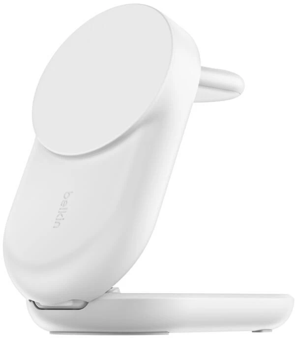 Įkroviklis Belkin UltraCharge Qi2 magnetyczna 25 W 3w1 składana Baltas (WIZ037KQWH)