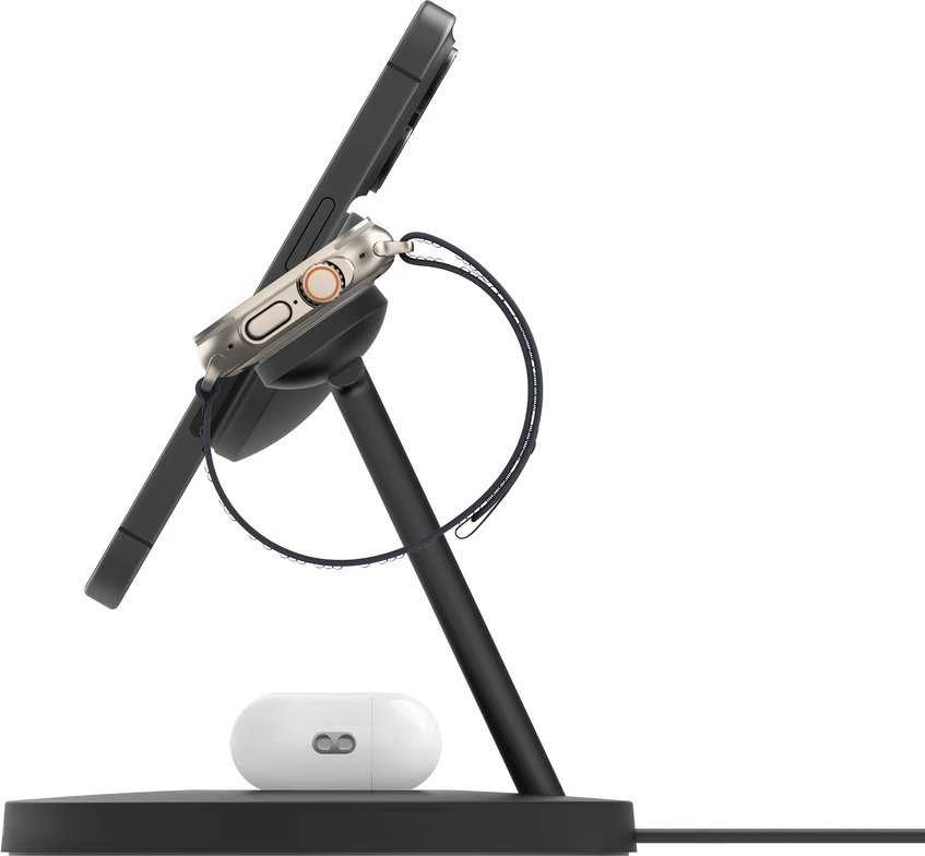 Belkin BoostCharge Pro Headphones, Išmanusis telefonas, Išmanusis laikrodis Juodas USB Wireless charging Fast charging Indoor