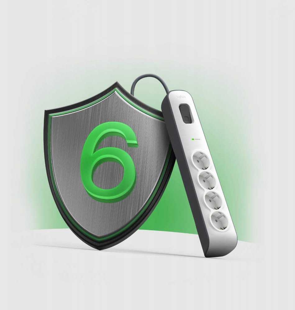Belkin 525J, 4 Schuko lizdai, 2m