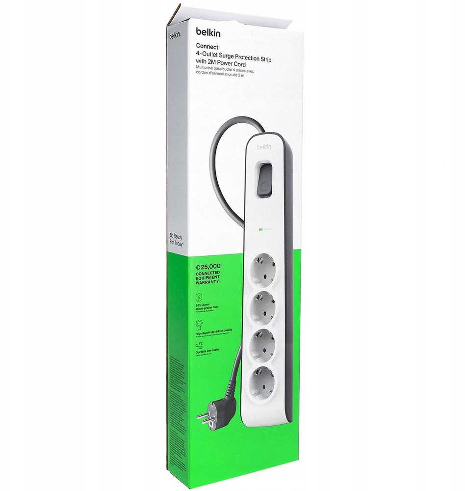 Belkin 525J, 4 Schuko lizdai, 2m