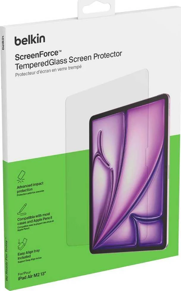 Belkin Szkło na iPad Air 13'' (M2), TemperedGlass, su aplikatorem