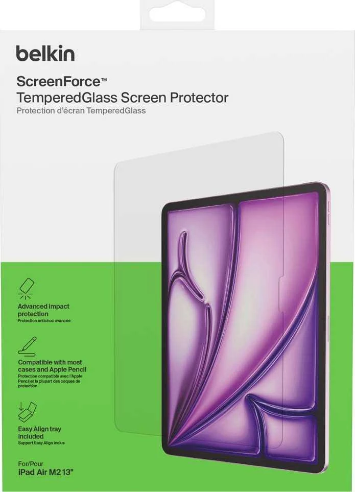 Belkin Szkło na iPad Air 13'' (M2), TemperedGlass, su aplikatorem