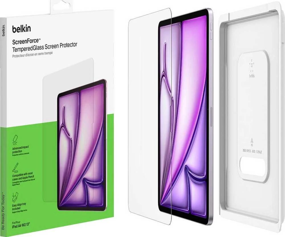 Belkin Szkło na iPad Air 13'' (M2), TemperedGlass, su aplikatorem