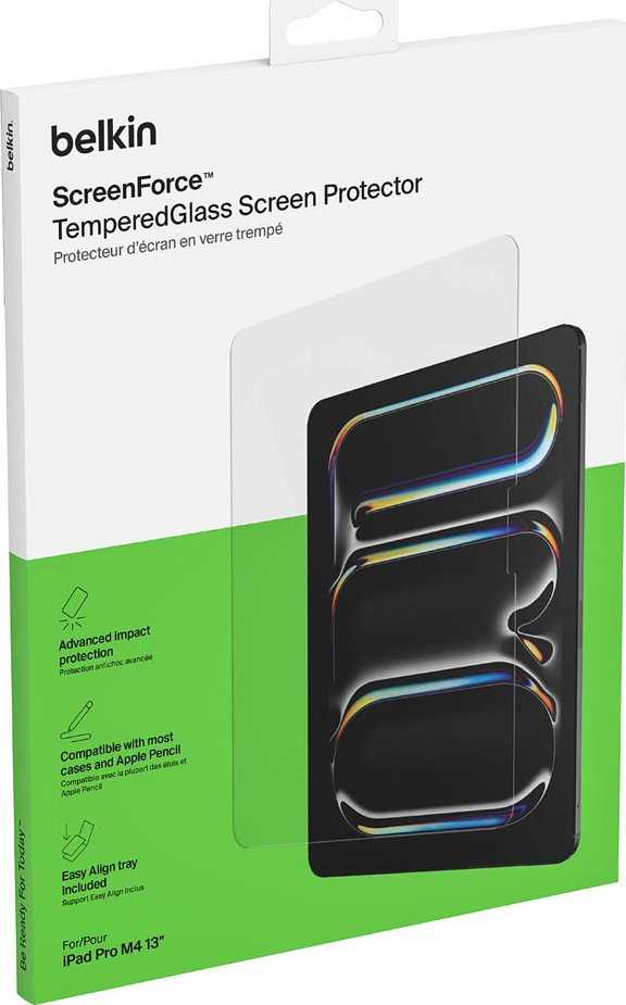Belkin Szkło na iPad Pro 13'' (M4), TemperedGlass, su aplikatorem