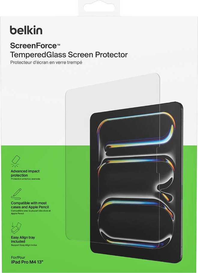 Belkin Szkło na iPad Pro 13'' (M4), TemperedGlass, su aplikatorem