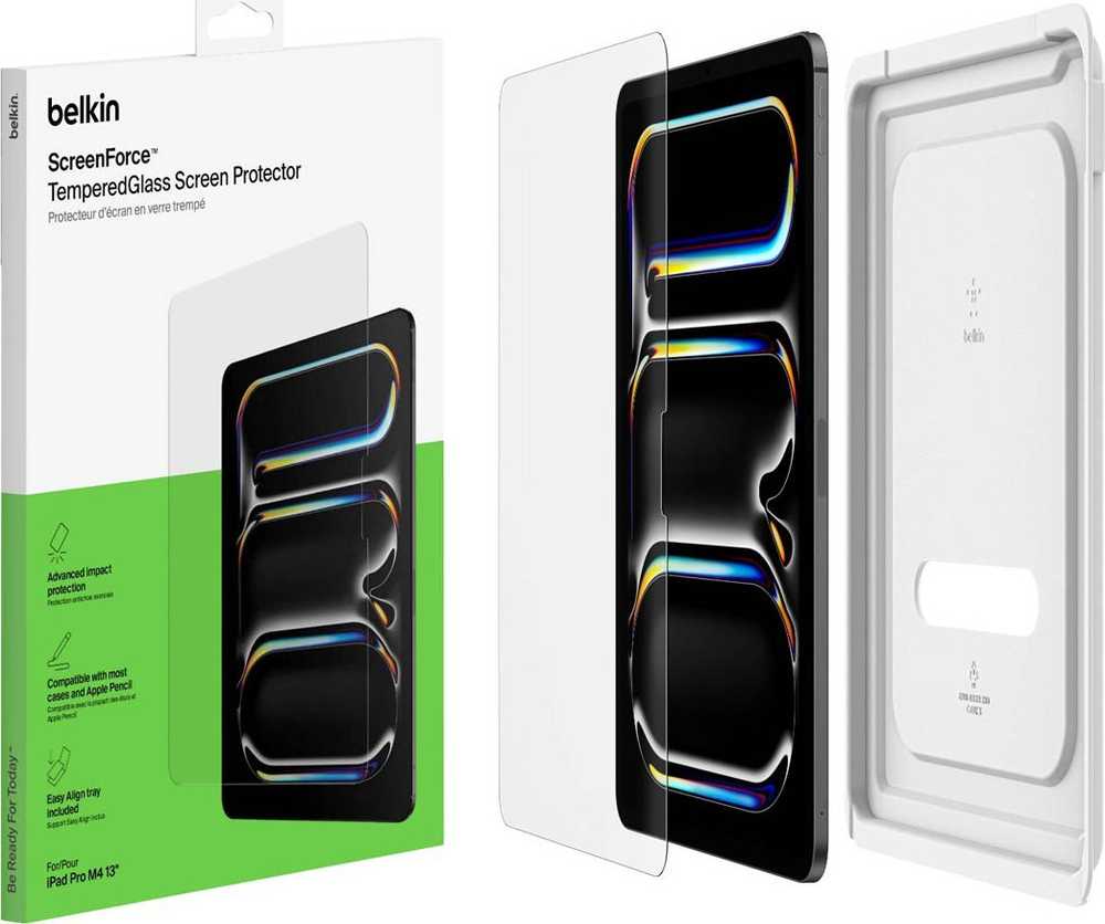 Belkin Szkło na iPad Pro 13'' (M4), TemperedGlass, su aplikatorem
