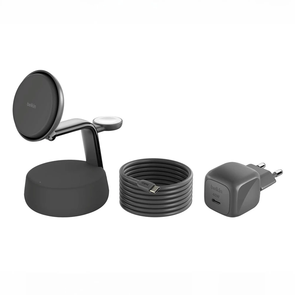 Belkin UltraCharge Pro 25W Qi2 mag.3-in-1 Ladest.sw. WIZ040kqCH
