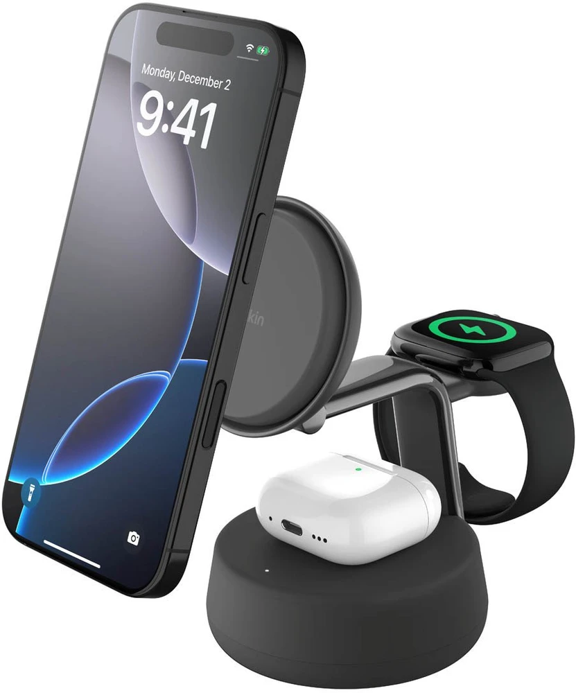 Belkin UltraCharge Pro 25W Qi2 mag.3-in-1 Ladest.sw. WIZ040kqCH