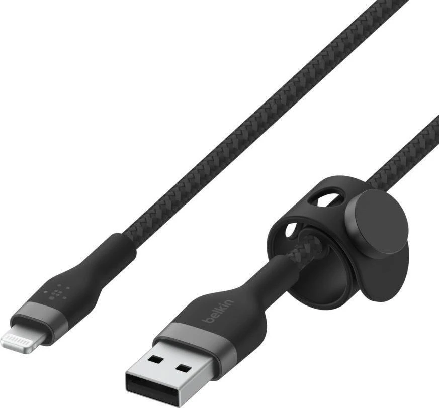 Belkin CAA010bt3MBK BoostCharge USB-A į Lightning silikoninis 3.0m, juodas