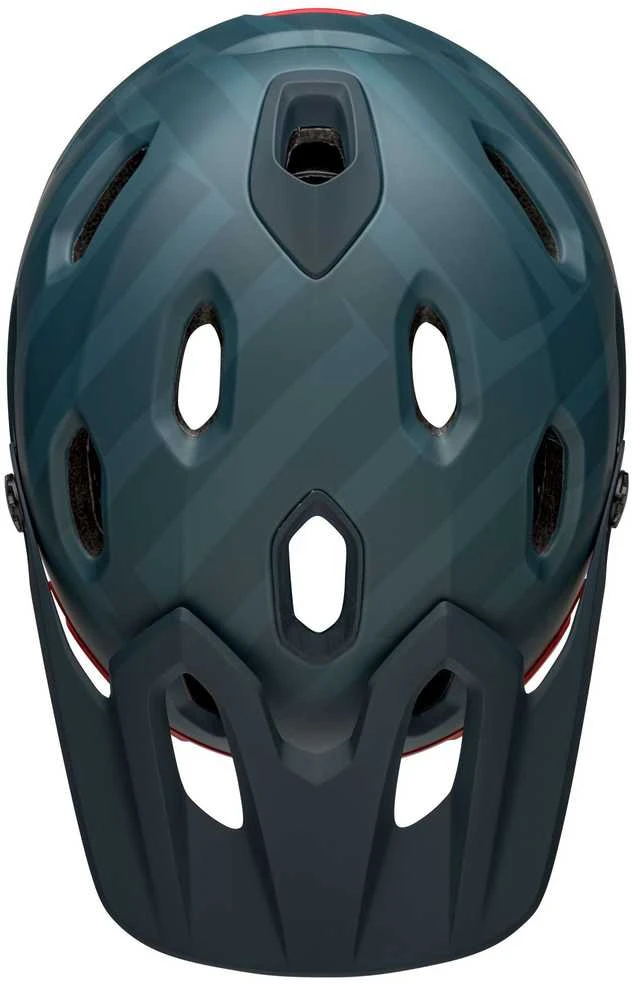 Bell Kask uždaros konstrukcijos BELL SUPER DH MIPS SPHERICAL matinės mėlynos tamsiai raudonos spalvos dydis S (51-55 cm)
