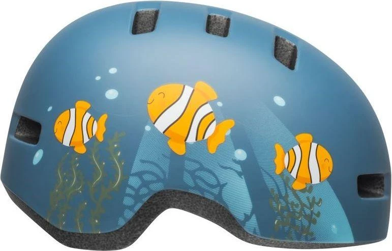 Bell Lil Ripper dydis XS (48–52 cm) clown fish matte pilka mėlynas