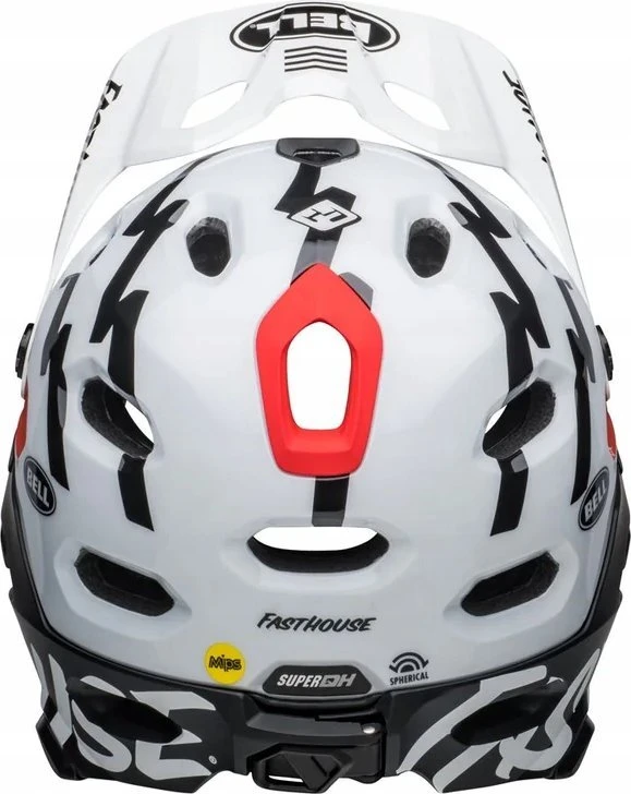 Bell Kask Super DH MIPS sferinės padangos, matinės, blizgios, juodos, rožinės. L (58–62 cm)