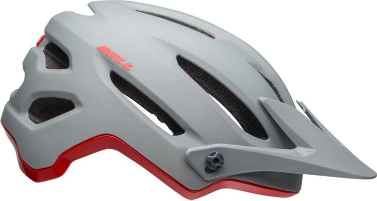 Bell Kask mtb 4forty integruotas mips cliffhanger matinis blizgus pilkas crimson dydis M (55–59 cm)