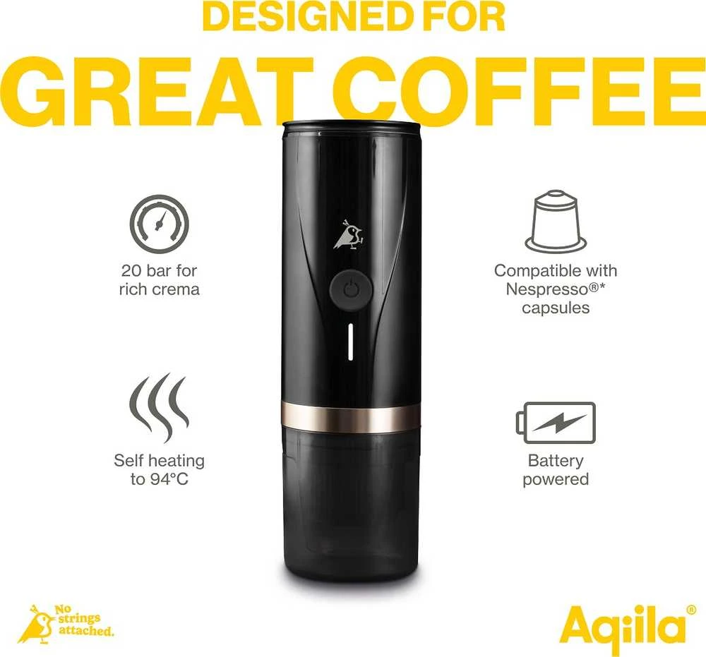 Aqiila – Coffeebird – nešiojamas espreso kavos aparatas