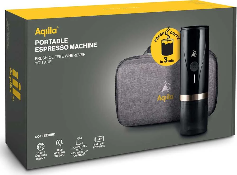 Aqiila – Coffeebird – nešiojamas espreso kavos aparatas