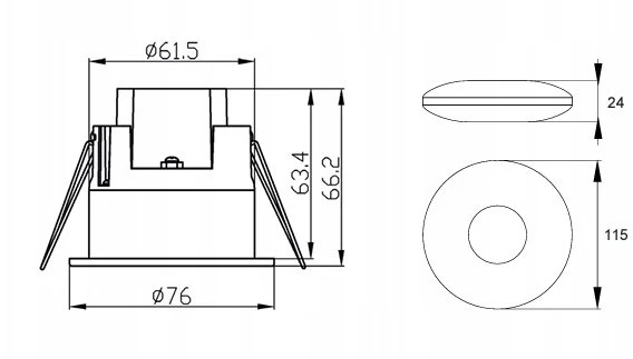 Bemko Įleidžiamas būvio daviklis, baltas, IP54, max 1200W, 360°, max 6m