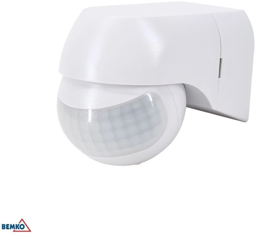 Bemko Paviršinis judesio daviklis, juodas, IP44, max 800W, 180°, max 12m