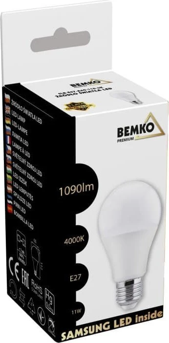 Bemko 11W LED lemputė, E27, 4000K, 220°