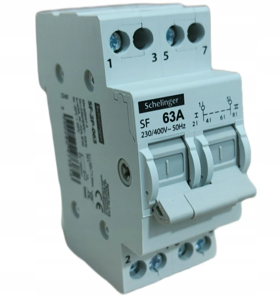 Schelinger Modulinis instaliacinis jungiklis I-0-II 2P 63A
