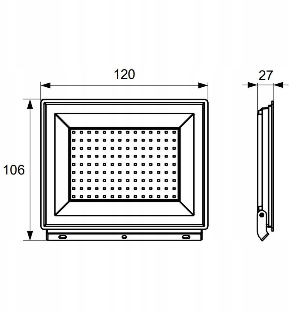 Kafler 20W LED prožektorius KASTEL, juodas, 4000K, IP65, 110°