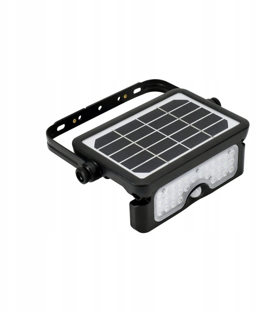 BEMKO SOLAR 5W 4000K 500LM IP65 PIR juodas LED prožektorius