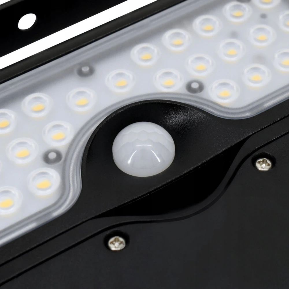 BEMKO SOLAR 5W 4000K 500LM IP65 PIR juodas LED prožektorius