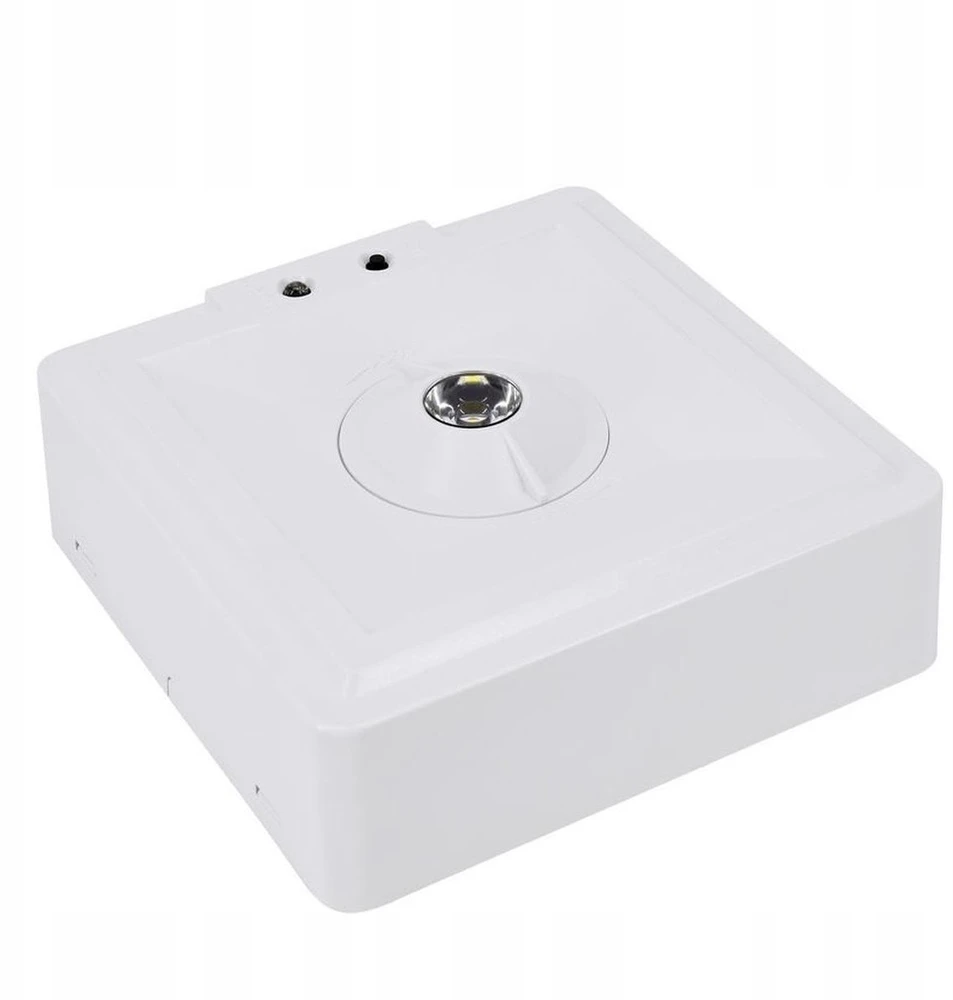 Bemko 3W LED paviršinis avarinis šviestuvas SKALER, baltas, 6000K, IP40, 3h veikimas autonominiu režimu, 50°